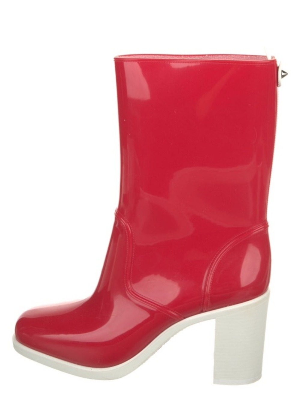 Christian Louboutin Loubirain red rain boots 37